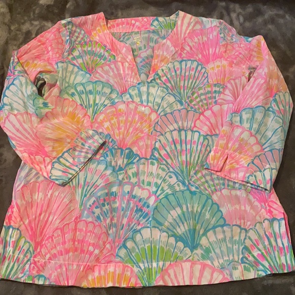 💕Host Pick 💕Lilly Pulitzer Amelia island tunic oh shello - Picture 2 of 4